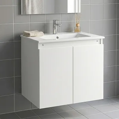 [SNE090] LAVABO MEUBLE MBL 2 PUERTAS 60CM 12655+2215 SANS MIROIR (RANDAL)