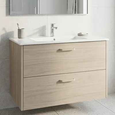 [SNE091] LAVABO MEUBLE CAJ ROBLE MALMO 80CM 11882+2171 SANS MIROIR   (RANDAL)