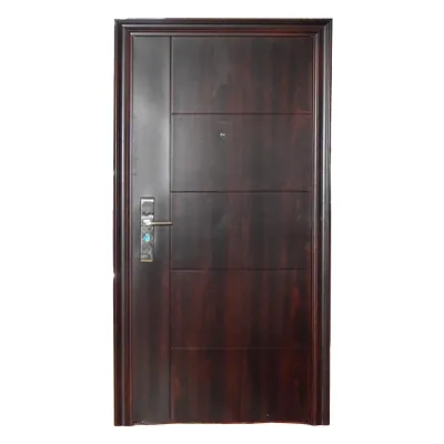 [POM381] PORTE METALLIQUE OUVERTURE DROITE EXT No.118 2050x960 mm DARK WALLNUT U986332