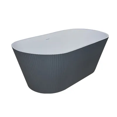 [SNC263] Baignoire acrylic int Blanc ext Gris Matt 1700x750x560mm D-9003T (RITL)