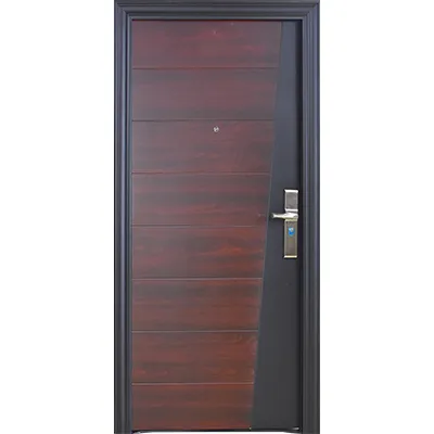 [POM393] Porte metallique ouverture gauche int 2050x960 mm dark wallnut and black M275 U986344